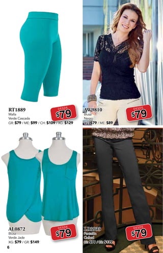 6
RT1889
Malla
Verde Cascada
GR: $79 / ME: $99 / CH: $109 / XG: $129
DESDE
$79
AL0872
Blusa
Verde Jade
XG: $79 / GR: $149
DESDE
$79
AW9810
Blusa
Negro
CH: $79 / ME: $89
DESDE
$79
LR3933
Pantalón
Oxford
03: $79 / 05: $139
DESDE
$79
 