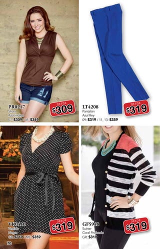 70
PR0217
Short
Azul índigo
07: $309 / 05: $349
DESDE
$309
VK0410
Vestido
Negro
GR: $319 / ME: $359
DESDE
$319
LT4208
Pantalón
Azul Rey
09: $319 / 11, 13: $359
DESDE
$319
GF5948
Suéter
Coral Profundo
GR: $319
DESDE
$319
 