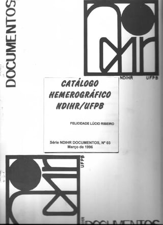 Catálogo Hemerográfico NDIHR/UFPB
