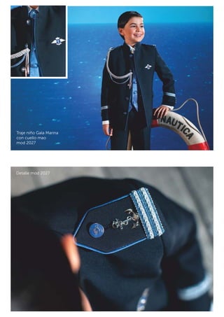 Traje niño Gala Marina 
con cuello mao 
mod 2027 
Detalle mod 2027 
 