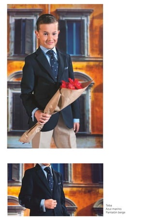 Teba 
Azul marino 
Pantalón beige 
 