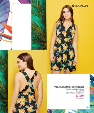 V00476 FLORES MULTICOLOR
Vestido espalda cruzada
CH, ME, GR
95% Poliéster 5% Elastano
$ 349
PC5526283
150
 