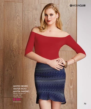 A00723 NEGRO
A00725 ROJO
A00726 MARINO
Blusa manga 3/4
CH, ME, GR
100% Algodón
$ 169
PC6312796
70
 