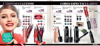 REINVENTA O TEU ESTILO!

LÁBIOS SUCULENTOS!                                                                                                                                                                                                                                                    CORES ESPECTACULARES!




                                                                                                                                                                                                                                                                                                                                                      20475 Red
                                                                                          Very Me Clickit Lip Gloss                                                  Very Me Clickit Lip Stain                                    Very Me Clickit                        Very Me Clickit Eye             Liner       Very Me Clickit Mascara
                                                                                         Brilhos de Lábios Clickit                                                   Batom Clickit Very Me                                         Concealer                               Delineadores de Olhos                        Máscara de Pestanas Clickit




                               A Modelo está a usar: Batom Clickit 20475 Red /
                                                                                         Very Me                                                                     3, 5 ml.                                                      Correctores Clickit Very Me             Clickit Very Me                              Very Me                                    Very Me Clickit
                                                                                         3, 5 ml.                                                                                                                                                                                                                       3, 5 ml.                                  Connector




                               Delineador de Olhos Clickit 20439 Brown
                                                                                                                                                                                                                                                                           3, 5 ml.




                               / Máscara de Pestanas Clickit 20435 Black.
                                                                                                                                                                                        €6,90                                      3, 5 ml.

                                                                                                                                                                                 €4,95
                                                                                                                                                                                                                                                                                                                                                                  Conector Clickit Very Me
                                                                                                                     €6,90                                                                                                                                       €5,90                                     €6,90                            €6,90
                                                                                                              €4,95                                                                                                                                         €4,95                                  €4,95                             €4,95                        20418                       €2,90


                                                                                                BRILHOS                                                                                                                                         CORRECTORES                               DELINEADORES                           MÁSCARAS




                                                                                                                                                20526 Cherry Brown
                                                                                                                                MAIS GLAMOUR




                                                                                                                                                                                                                BATONS MAIS COR
                                                                                                20522      20523   20524                                                                                                                            21662                                  20437   20438    23085                  20435    20436




                                                                                                                                                                                                   20475 Red
                                                                                                Clear      Baby    Neon                                                                                                                             Gold                                                                            Black   Green
                                                                                                                                                                                                                                                                                           Black   Grey     Purple
                                                                                               Shimmer     Pink    Pink                                                                                                                                     DISFARÇA AS




                                                                                                                                                                                                                                                                                                                                                                   PRODCEPTO O CÓD
                                                                                                                                                                                                                                                                                                                                                                   NA CO
                                                                                                                                                                                                                                                            MANCHAS E




                                                                                                                                                                                                                                                                                                                                                                                       GRÁT
                                                                                                                                                                                                                                                                                                                                                                                 O CO
                                                                                                                                                                                                                                                            BORBULHAS
                                                                                                                                                                                                                                                                                                                                                      




                                                                                                                                                                                                                                                                                                                                                                       *EX


                                                                                                                                                                                                                                                                                                                                                                         MPRA
                                                                                                20525      23086   20526                                                       20475    20474                                                       21661                                  20440   20441    20439




                                                                                                                                                                                                                                                                                                                                                                           UTOS IGO 20418
                                                                                               Raspberry   Coral   Cherry                                                       Red    Raspberry                                                     Pink                                          Green    Brown
                                                                                                                                                                                                                                                                                            Blue




                                                                                                                                                                                                                                                                                                                                                                                   NECAISQUER* 2
                                                                                                                   Brown
                                                                                                                                                                                                                                                            REALÇA E DÁ




                                                                                                                                                                                                                                                                                                                                                                                  DE
                                                                                                                                                                                                                                                            LUMINOSIDADE




                                                                                                                                                                                                                                                                                                                                                                                     QU
                                                                                                                                                                                                                                                                                                                                                                                  CLICK
                                                                                                                                                                                                                                                                                                                                                                                        TOR
                                                                                                                                                                                                                                                                                                                                                                                           IS
                                                                                                                                                                                                                                                                                                                  
                                                                                                                                                                                  




                                                                                                                                                                                                                                                                             20439 Brown




                                                                                                                                                                                                                                                                                                                     20436 Green
                                                                                                                                                                                                                                       21661 Pink
                                                                                 23086 Coral




                                                                                                                                                                                                                                                                                                                                                                                          I
                                                                                                                                                                                                                       ry




                                                                                                                                                                                                                                                                                                                                                                                 T
                                                                                                                                                                                                                Raspber
                                                                                                                                                                                                               20474
  QUALQUER**
                                                                                                                                               20475 Red
                                                                                                                                n




  PRODUTO DE
                                                                                                                            row
                                                                                                                         yB




 MAQUILHAGEM
                                                                                                                       err
                                                                                                                      Ch




    CLICKIT
                                                                                                                    26




     €4,95
                                                                                                                   205




         **EXCEPTO O
         CÓDIGO 20418




48    maquilhagem
 