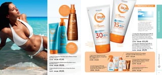 



 





4342
Antioxidante
e hidratante
 Loção Solar Elevada Proteção SPF 30
para o Rosto e Corpo Sun Zone Com óleo
de Semente de Girassol que suaviza e ajuda a
hidratar a pele. Indicada para a pele sensível ao
sol e durante os primeiros dias ao sol. Resistente
à água. 150 ml.
23296 €20,00 €13,95
 Loção Solar Média Proteção SPF 15
para o Rosto e Corpo Sun Zone Fórmula
leve e não pegajosa que se espalha na pele,
deixando-a hidratada e oferecendo-lhe uma
proteção solar média. Resistente à água. 150 ml.
23294 €15,00 €9,95
 Spray Solar Média Proteção
SPF 25 para o Rosto e Corpo Sun
Zone KIDS 125 ml.
23298 €18,00
 Loção Corporal Elevada
Proteção SPF 50 para o Rosto e
Corpo Sun Zone Kids 100 ml.
30568 €26,00
 Spray Corporal Textura Leve Média
Proteção com SPF 25 Sun Zone 150 ml.
30171 €22,00
 Creme Solar Elevada Proteção
UV SPF 50 para o Rosto e Zonas
Expostas Sun Zone 50 ml.
23378 €16,00
 Bálsamo Intensivo Pós-Solar para o Rosto e Corpo
Sun Zone 100 ml.
23336 €12,00 €7,95
 Leite Suavizante e Reidratante Pós-Solar 3 em 1
Sun Zone 150 ml.
23346 €14,00 €9,95
 Spray Autobronzeador para o Corpo Sun Zone
150 ml.
23377 €14,00 €9,95
 Gel Autobronzeador para o
Rosto Sun Zone 50 ml.
23376 €12,00
Deixa a pele
suave como seda
e magniﬁcamente
hidratada
PROTEÇÃO SOLAR
O SOL…
… contribui para o bem-estar e
para uma pele saudável, mas
também pode contribuir para o
envelhecimento da pele, causar
queimaduras solares e pigmentação
indesejada. Para desfrutar do sol em
segurança, utilize Sun Zone com
proteção UVA e UVB!
COM A
HIDRATANTE
ALOÉVERA
Perfeita para hidratar e
suavizar a pele após a
exposição ao sol.
ÚLTIMA APRESENTAÇÃO
www.oriﬂame.ptCUIDADOSDOROSTO
DHA
Um agente
autobronzeador que cria
um bronzeado leve e
deslumbrante em apenas
algumas horas.Testado
dermatologicamente.
Os cuidados de que necessita para
proteger a sua pele no verão
 