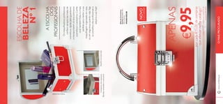 54
ESCOLHADE
BELEZA
Nº1
AESCOLHA
DOS
PROFISSIONAIS
Osmaquilhadoresproﬁssionais
conﬁamsemprenasmalasde
cosméticosrígidasparaguardarem
etransportaremosseuspreciosos
cosméticoseacessórios.Conﬁe
vocêtambém!Estaéamala
perfeitaparamanterasua
maquilhagemorganizadaemcasa,
ouemsegurançaquandoviaja.Siga
osconselhosdosproﬁssionaise
adquiraasuahoje!
APENAS
€9,95porcada€15,00decompras
queefetuarnestecatálogo1)
1)
Limitadoa1unidadeporcada€15de
comprasefetuadas
Espelhoincorporado
Bandejaaveludadaeremovível
Compacta,masespaçosa
Produtosnãoincluídos!
MaladeCosméticos
ScarletDimensões:15x
10,5x12,5cm.
476400€25,00
OMAISPROCURADOwww.oriﬂame.pt
NOVO
EDIÇÃOLIMITADA
 