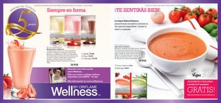 BATIDOS NATURAL BALANCE. PIERDE PESO DE FORMA NATURAL Y SALUDABLE.

Siempre en forma




SOPAS NATURAL BALANCE. DELICIOSAS Y NUTRITIVAS.

¡TE SENTIRÁS BIEN!



La Sopas Natural Balance
proporcionan una óptima nutrición en
dos sabores disponibles. ¡Cuidan tu
salud y tu paladar!

Natural Balance Soup
 Natural Balance Shake
Batidos Natural Balance
Un Batido sano y natural con alto contenido en
proteínas, Omega 3 y ácidos grasos, bajo índice
glucémico, carbohidratos y ﬁbra. Sus ingredientes
naturales proporcionan los nutrientes exactos que
tu cuerpo necesita, reduciendo la sensación de
hambre y el ansia de azúcar. Formulado y
desarrollado en Suecia. Contiene 21 raciones.
378 g.

 Vainilla



15448
Fresa 15447
Chocolate 22138

29,95€

14 –17

Cat.14
Válido del
al Cat.17
2013

ño con

ada del Oto

lleg
¡Recibe la

ERGÍA!

SALUD Y EN

TE VERÁS BIE

N, TE SENTIR

ÁS MEJOR

Descubre más información
sobre Wellness.
Pide ya el nuevo catálogo wellness
disponible (cod.468096 - 10 uds)
Más información en www.oriﬂame.es

Sopa Natural Balance
Deliciosa y saludable sopa 100% natural. Contiene
tres fuentes de proteínas adecuadas para una
nutrición óptima. Receta baja en grasa con aceite
vegetal. Modo de empleo: Mezclar dos cucharadas
(28 g o 0,5 dl) del preparado en polvo con 220 ml
de agua caliente (hirviendo) y remover. Contiene
14 raciones. Dos sabores disponibles. 392 g.

29,95€

 Tomate y Albahaca 24693
 Espárragos 24694





A través del sello de la
Sociedad Vegan, garantizamos
que ninguna de las materias
primas e ingredientes
utilizados en la fabricación de
las Sopas Natural Balance
procede de fuentes animales.

¡SUSCRÍBETE A WELLNESS
y recibe tu 5º producto

GRATIS!
Más información en www.oriﬂame.es

40

41

 