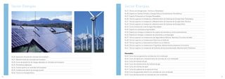 04   Sector Energías                                                             04   Sector Energías
                                                                                           04.27. Técnico en Energía Solar: Térmica y Fotovoltaica.
                                                                                           04.28. Experto en Cambio Climático, Energía Eólica y Contaminación Atmosférica.
                                                                                           04.29. Experto Profesional en Energías Renovables.
                                                                                           04.30. Técnico superior en Instalación y Mantenimiento de Sistemas de Energía Solar Fotovoltaica
                                                                                           04.31. Técnico superior en Instalación y Mantenimiento de Sistemas de Energía Solar Térmica
                                                                                           04.32. Técnico superior en Instalación y Mantenimiento de Sistemas de Energía Eólica
                                                                                           04.33. Curso introducción a las Energías Renovables
                                                                                           04.34. Experto en autómatas programables
                                                                                           04.35. Experto en montaje e instalación de cuadros de maniobra y control automatismos
                                                                                           04.36. Experto en montaje e instalación de ascensores y montacargas
                                                                                           04.37. Técnico superior en Instalaciones de Seguridad en Edificios. Alarmas y Circuitos cerrados
                                                                                           04.38. Técnico superior en Instalaciones Eléctricas en Edificios
                                                                                           04.39. Técnico superior en Automatismos Eléctricos en Edificios
                                                                                           04.40. Técnico superior en Instalaciones Frigoríficas. Mantenimiento preventivo y Correctivo
                                                                                           04.41. Técnico superior en Instalación de Sistemas de Aire Acondicionado. Mantenimiento Preventivo


                                                                                           Renovables
                                                                                           04.42. Curso técnico general de centrales de ciclo combinado
          04.20. Operación eficiente de centrales termosolares
                                                                                           04.43. Curso de operación y mantenimiento de centrales de ciclo combinado
          04.21. Mantenimiento de centrales termosolares
                                                                                           04.44. Curso de turbinas de gas
          04.22. Curso de prevención de riesgos laborales en centrales termosolares
                                                                                           04.45. Curso de mantenimiento de turbinas de gas
          04.23. Atmosferas explosivas
                                                                                           04.46. Curso de turbinas de vapor
          04.24. Control químico en centrales termosolares
                                                                                           04.47. Curso de calderas de recuperación hrsg
          04.25. Instalaciones eléctricas de baja tensión
                                                                                           04.48. Curso de generador eléctrico en centrales de ciclo combinado
          04.26. Técnico en Energía Eólica.
                                                                                           04.49. Curso de alta tensión en centrales de ciclo combinado
22                                                                                                                                                                                              23
 