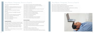 20   Área Máster, Postgrado, Técnico y Experto                                                                                                   20   Área Máster, Postgrado, Técnico y Experto
           20.87. Experto en Dirección, Gestión Comercial y              20.101. Experto en Economía y Derecho del Medio Ambiente                           20.121. Técnico en Dirección y Gestión de Personal
           e-commerce                                                    20.102. Experto en Energía Eólica y Contaminación Atmósferica                      20.122. Técnico en Gestión y Desarrollo del Conocimiento de la Empresa
           20.88. Experto en Marketing, Publicidad y Comunicación.       20.103. Experto en Energía Solar y Eólica                                          20.123. Técnico en Planes de Retribución y Compensación
           20.89. Experto en Marketing Internacional y Normas de         20.104. Experto en Energías Renovables                                             20.124. Técnico en Planificación de la Formación, Gestión de Subvenciones y e-learning.
           Calidad Internacional                                         20.105. Experto en Responsabilidad Social Corporativa y Procesos de                20.125. Técnico en Prevención de Riesgos Laborales (Básico)
           20.90. Experto Publicista: Diseño Web, Publicidad y           Comunicación en la Empresa                                                         20.126. Técnico en Selección de Personal por Competencias
           Marketing.                                                    20.106. Experto en Sostenibilidad Empresarial del Medio Ambiente                   20.127. Técnico en Selección de Personal y Planificación de Plantillas.
           20.91. Experto Publicista: Flash MX2004, Publicidad y         20.107. Técnico en Derecho del Medio Ambiente
           e-commerce.                                                   20.108. Técnico en Economía del Medio Ambiente
           20.92. Técnico en Comercio Electrónico (e-commerce)           20.109. Técnico en Energía de la Biomasa
           20.93. Técnico en Dirección y Gestión Comercial               20.110. Técnico en Energía Eólica
           20.94. Técnico en Marketing                                   20.111. Técnico en Energía Solas: Térmica y Fotovoltaica.
           20.95. Técnico en Marketing Internacional.                    20.112. Técnico en Responsabilidad Social Corporativa.
           20.96. Técnico en Publicista.
                                                                         Recursos Humanos
           Energías Renovables                                           20.113. Máster Profesional en Dirección y Gestión de Recursos Humanos
           20.97. Máster Profesional en Desarrollo Sostenible Energías   20.114. Experto en Comunicación Empresarial y Calidad Internacional
           Renovables, Agenda 21 y Responsabilidad Social Corporativa    20.115. Experto en Dirección de Recursos Humanos
           20.98. Máster Profesional en Gestión Sostenible, Medio        20.116. Experto en Gestión de Recursos Humanos
           Ambiente. Responsabilidad Social Corporativa, Agenda 21.      20.117. Experto en Selección de Personal, Planificación de Plantillas y
           20.99. Máster Profesional en Medio Ambiente y Energías        Competencias
           Renovables.                                                   20.118. Experto Superior en Gestión Laboral
           20.100. Experto en Cambio Climáticos, Economía y Derecho      20.119. Técnico en Auditoría de Recursos Humanos
           del Medio Ambiente.                                           20.120. Técnico en Comunicación Empresarial Interna y Externa de la Empresa

104                                                                                                                                                                                                                                                   105
 
