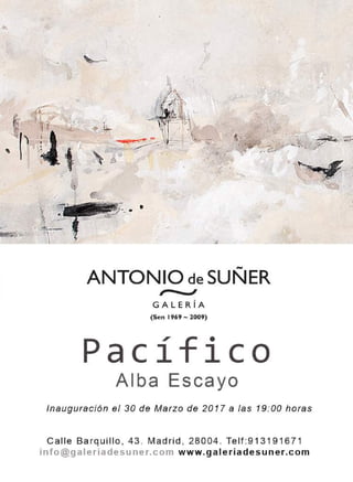 Catálogo de la exposición de Alba Escayo: Pacífico