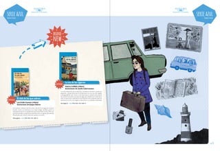 serie azul

serie azul

Desde 12 años

Desde 12 años

brand

new

novedad

novedad

El club de los que sobran
Luis Emilio Guzmán (chileno)
Ilustraciones de Quique Palomo

La voz de las cigarras
Patricia Truffello (chilena)
Ilustraciones de Juanita Subercaseaux

La corta vida de Ana no ha sido fácil. Sus padres murieron cuando era
pequeña, y desde entonces ha tenido que vivir con sus dos rígidas
y desagradables tías. Como si esto fuera poco, cuando está a punto
de cumplir trece años se entera de algo que cambiará el rumbo de su
vida. Un particular viaje será lo que impulse a Ana a desentrañar las
mentiras en torno a su origen y a encontrar su verdadera identidad.
262 páginas / isbn: 978-956-347-468-8

Una mañana, Gabriel, de trece años, encuentra al vago de su barrio
muerto. Junto a su hermano y su mejor amigo, deciden asumir la
tarea de encontrar al culpable de esta misteriosa muerte. Pero una
serie de incendios, sospechosas demoliciones y un grupo de matones
dificultarán aún más la misión de resolver el crimen.
208 páginas / isbn: 978-956-347-466-4

pág.55

 