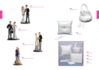 2863
                                          Figura pastel “Corta ya que nos casamos”
                                          Medidas: 1 cm
                                                    9
                                                                                     2800
                                                                                     Cesta alianzas y arras
                                                                                     Medidas: 1 x 1 cm
                                                                                               8 3




58                                                                                                                                             59




     2864
     Figura pastel boda futbol
     Medidas: 1 cm
               9


                                                                                                         2801
                                                                                                         Cojín alianzas
                                                                                                         Medidas: 1 x 1 cm
                                                                                                                   8 8




                     2865
                     Figura pastel boda 25 aniversario
                     Medidas: 1 cm
                               9




                                                                                                                             2804
                                                                                                                             Cojín de boda

                                                                                                                             2805
                                                                                                                             Cesta de boda
                 2866
                 Figura pastel boda 50 aniversario                                                                           2806
                 Medidas: 1 cm
                           9
                                                                                                                             Libro de firmas

                                                                                                                             2807
                                                                                                                             Liga de novia
 