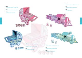 3012
                                                                                                                                                  Expositor tren baby rosa + 1 cajitas baby rosa
                                                                                                                                                                              8

     3000                                                                                                                                         3013
     Expositor carro baby rosa + 24 cajitas baby                                                                                                  Expositor tren baby rosa (solo expositor)

     3001                                                                                                                                         3014
     Expositor carro baby rosa (solo expositor)                                                                                                   Set 1 cajitas baby rosa
                                                                                                                                                       6

     3002
     Set 24 cajitas baby rosa surtidas




74                                                                                                                                                                                                 75




                                                   3003
                                                   Expositor carro baby azul + 24 cajitas baby
                                                                                                 3015
                                                   3004                                          Expositor tren baby azul + 1 cajitas baby azul
                                                                                                                             8
                                                   Expositor carro baby azul (solo expositor)
                                                                                                 3016
                                                   3005                                          Expositor tren baby azul (solo expositor)
                                                   Set 24 cajitas baby azul surtidas
                                                                                                 3017
                                                                                                 Set 33 cajitas y bolsitas baby azul
 