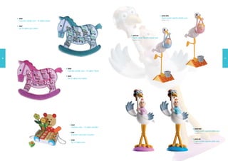 6540-ROS
     3006                                                                                                                          Figura pastel cigüeña tejado rosa
                                                                                                                                   Medidas: 1 cm
                                                                                                                                             8
     Expositor caballo azul + 15 cajitas cebras

     3007
     Set 15 cajitas azul cebras


                                                                                               6541-AZ
                                                                                               Figura pastel cigüeña tejado azul
                                                                                               Medidas: 1 cm
                                                                                                         8




76                                                                                                                                                                                                         77




                                                  3008
                                                  Expositor caballo rosa + 15 cajitas cebras

                                                  3009
                                                  Set 15 cajitas rosa cebras




                                                      3030
                                                      Expositor osito + 1 cajitas infantiles
                                                                         2
                                                                                                                                                                       6542-ROS
                                                                                                                                                                       Figura pastel cigüeña piloto rosa
                                                      3031                                                                                                             Medidas: 1 cm
                                                                                                                                                                                 8
                                                      Expositor osito (solo expositor)

                                                                                                                                                                       6543-AZ
                                                      3032
                                                                                                                                                                       Figura pastel cigüeña piloto azul
                                                      Set 1 cajitas osito
                                                           2                                                                                                           Medidas: 1 cm
                                                                                                                                                                                 8
 