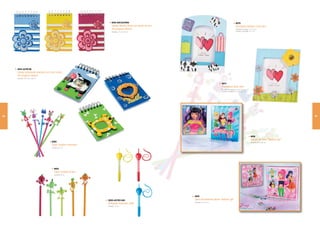 8412-AM/AZ/ROS                                                                          8570
                                                                 Libreta diseño floral con tapas de pvc.                                                 Portafotos fashion comunión
                                                                 40 páginas blanco                                                                       Medidas Portafotos: 9 x 1 cm
                                                                                                                                                                                  1,5
                                                                 Medidas: 1 x 8 x 0,8 cm
                                                                           1                                                                             Medidas Fotografía: 5 x 7 cm




     8413-LE/PE/VA
     Libreta photonote animals con mini marco.
     40 páginas blanco
     Medidas: 9,8 x 6,5 x 0,8 cm


                                                                                                                                      8571
                                                                                                                                      Portafotos diver niña
                                                                                                                                      Medidas Portafotos XL: 1 x 14 cm
                                                                                                                                                              6,5
                                                                                                                                      Medidas Fotografía XL: 1 x 8,7 cm
                                                                                                                                                              2,5




86                                                                                                                                                                                                           87




                                                                                                                                                                             8518
                                                                                                                                                                             Album de fotos “fashion girl”
                                    8522                                                                                                                                     Medidas: 25 x 20,5 cm
                                    Lápiz madera animales
                                    Medidas: 22 cm




                                      8523
                                      Lápiz madera fruitis
                                      Medidas: 22 cm




                                                                                                           8519
                                                             8520-AZ/RO/AM                                 Libro recordatorio diario “fashion girl”
                                                                                                           Medidas: 33 x 33 cm
                                                             Bolígrafo burbujas collar
                                                             Medidas: 1 cm
                                                                       7
 