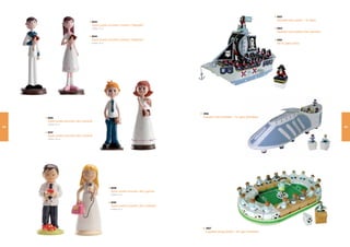 3053
                                                                                                                                                      Expositor barco pirata + 1 cajitas
                                                                                                                                                                                6
                                          8534
                                          Figura pastel comunión marinero “delgadito”
                                          Medidas: 14 cm                                                                                              3054
                                                                                                                                                      Expositor barco pirata (solo expositor)
                                          8534
                                          Figura pastel comunión princesa “delgadita”                                                                 3055
                                          Medidas: 14 cm                                                                                              Set 1 cajitas pirata
                                                                                                                                                           6




                                                                                                  3056
      8536                                                                                        Expositor bota futbolista + 1 cajitas futbolistas
                                                                                                                               6
      Figura pastel comunión niño sonriente
      Medidas: 15 cm
104                                                                                                                                                                                             105

      8537
      Figura pastel comunión niña sonriente
      Medidas: 14,5 cm




                                                           8538
                                                           Figura pastel comunión niño jugando
                                                           Medidas: 14 cm



                                                           8539
                                                           Figura pastel comunión niña cantando
                                                           Medidas: 14 cm




                                                                                                    3057
                                                                                                    Expositor campo futbol + 30 cajas futbolistas
 