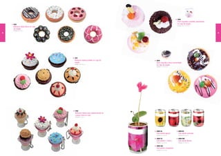 2074
                                                                                                      Imán frigorífico pastelito presentado
     2150                                                                                             en caja de regalo
                                                                                                      Medidas: 5,5 x 5 x 5,5 cm
     Bálsamo labial donut en caja
     de regalo
     Medidas: 4,9 x 2 cm

12                                                                                                                                            13




                                    2151
                                    Bálsamo labial pastelito en caja de    2075
                                    regalo                                 Imán frigorífico donut presentado
                                    Medidas: 4,9 x 3,8 cm
                                                                           en caja de regalo
                                                                           Medidas: 7 X 7 X 4,5 cm




                                    2152
                                    Bálsamo labial copa helado llavero &
                                    cuega móvil en caja
                                    Medidas: 3 x 5,2 cm




                                                                           2089-GI                     2089-PE
                                                                           Lata planta girasol         Lata planta petunias
                                                                           Medidas: 9,7 X 6,5 cm       Medidas: 9,7 X 6,5 cm

                                                                           2089-TO                     2089-FRE
                                                                           Lata planta t. Cherry       Lata planta fresas
                                                                           Medidas: 9,7 X 6,5 cm       Medidas: 9,7 X 6,5 cm

                                                                           2089-MA
                                                                           Lata planta margaritas
                                                                           Medidas: 9,7 X 6,5 cm
 