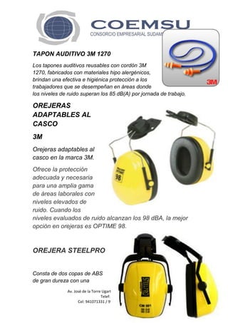 Tapon - Protección Auditiva - Protector auditivo 1270 3M - Productos -  Seguridad SRL - Elementos de Seguridad Industrial