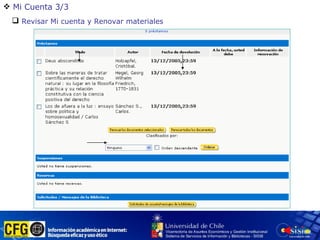 Mi Cuenta 3/3 Revisar Mi cuenta y Renovar materiales 