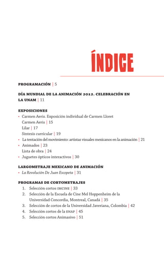 CATALOGO DIA MUNDIAL DE LA ANIMACION 2012