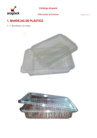 Tarrinas de plástico con tapa - Arapack