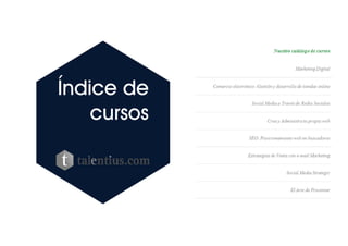 Índice de
cursos
 