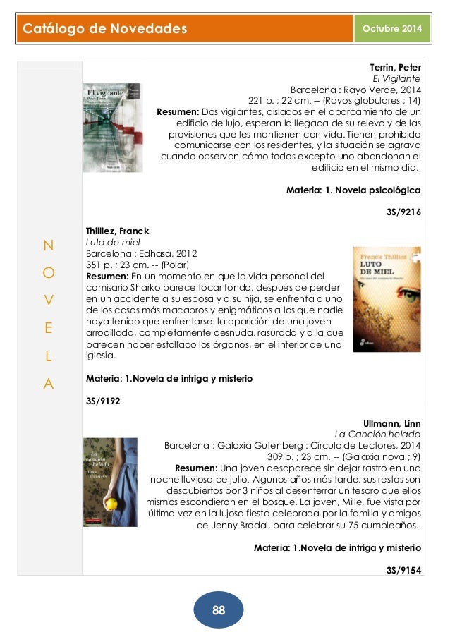 Boletín de novedades. Libros, DVDs, música. Octubre 2014.