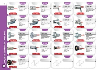 10
SoquetesEstampados/Rabichos
»» DP3.147
Soquete de Garra
Moderno
(2 Pólos Desencontrados)
Adaptação - Lâmpada - 1034
Fio de 13 cm
»» DP3.142
Soquete de Garra
(1 Pólo)
Adaptação
Lâmpada - 67 e 1141
Fio de 13 cm
»» DP3.145
Soquete de Garra
Moderno (1 Pólo)
Adaptação
Lâmpada - 67 e 1141
Fio de 13 cm
»» DP3.144
Soquete de Garra
(2 Pólos Desencontrados)
Adaptação - Lâmpada - 1034
Fio de 13 cm
»» DP3.151
Rabicho (1 Pólo)
ParaSoquetes de
Lâmpada - 67 e 1141
Fio de 13 cm
»» DP3.150
Rabicho Mirim (1 Pólo)
Para Soquetes de
Lâmpada - 53 e 69
Fio de 13 cm
»» DP3.149
Soquete Mirim (1 Pólo)
HasteReta
Lâmpada - 53 e 69
Fio de 13 cm
»» DP3.148
Soquete Mirim (1 Pólo)
Lâmpada - 53 e 69
Fio de 13 cm
Antigo DP7.130
Antigo DP7.136
Antigo DP7.142
Antigo DP7.148
Antigo DP7.132
Antigo DP7.138
Antigo DP7.144
Antigo DP7.149
Antigo DP7.133
Antigo DP7.139
Antigo DP7.145
Antigo DP7.150
Antigo DP7.135
Antigo DP7.141
Antigo DP7.147
Antigo DP7.151
Emb. 05 pçs.
Emb. 05 pçs.
Emb. 05 pçs.
Emb. 05 pçs.
Emb. 05 pçs.
Emb. 05 pçs.
Emb. 05 pçs.
Emb. 05 pçs.
Emb. 05 pçs.
Emb. 05 pçs.
Emb. 05 pçs.
Emb. 10 pçs.
Emb. 05 pçs.
Emb. 05 pçs.
Emb. 05 pçs.
Emb. 10 pçs.
»» DP3.130
Soquete Liso (1 Pólo)
Lâmpadas - 67 e 1141
Fio de 13 cm
»» DP3.132
Soquete Liso
(2 Pólos Desencontrados)
Lâmpada - 1034
Fio de 13 cm
»» DP3.135
Soquete Adaptação
(2 Pólos Desencontrados)
Haste Reta - Lâmpada -1034
Fio de 13 cm
»» DP3.133
Soquete Adaptação
(1 Pólo)
Haste Reta - Lâmpada - 67 e
1141 - Fio de 13 cm
»» DP3.138
Soquete Adaptação
(2 Pólos Desencontrados)
Haste em “L” - Lâmpada - 1034
Fio de 13 cm
»» DP3.141
Soquete Adaptação
(2 Pólos Desencontrados)
Base Oval - Lâmpada - 1034
Fio de 13 cm
»» DP3.139
Soquete Adaptação
(1 Pólo)
Base Oval
Lâmpada - 67 e 1141
Fio de 13 cm
»» DP3.136
Soquete Adaptação
(1 Pólo)
Haste em “L”
Lâmpada - 67 e 1141
Fio de 13 cm
Emb. 10 pçs.
»» DP3.152
Rabicho (2 Pólos)
Para Soquetes de
Lâmpada - 1034 e 1176
Fio de 13 cm
Antigo DP7.152
 