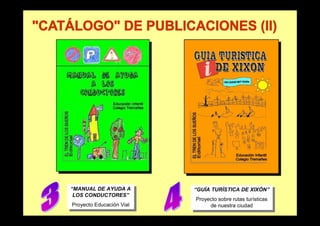 “MANUAL DE AYUDA A
 “MANUAL DE AYUDA A        “GUÍA TURÍSTICA DE XIXÓN”
                            “GUÍA TURÍSTICA DE XIXÓN”
 LOS CONDUCTORES”
  LOS CONDUCTORES”          Proyecto sobre rutas turísticas
                             Proyecto sobre rutas turísticas
Proyecto Educación Vial
 Proyecto Educación Vial          de nuestra ciudad
                                   de nuestra ciudad
 
