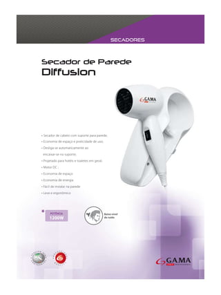 secadores




        Baixo nível
1200W   de ruído
 