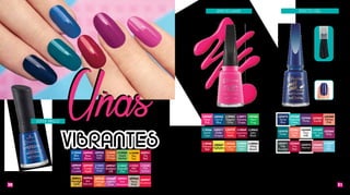 20 21
Esmalte para Uñas Brillante 10 ml
De $65
A SOLO $55
BlueJeans
Esmalte para Uñas Efecto Mate
11 ml
De $65
A SOLO $55
EFECTO MATE
NeonPink
L18963
Satin
Black
L20265
Out of
Blue
L18971
Extreme
Grape
L18966
Stylish
Cyan
L18965
Perfect
Mint
L18962
White
Board
L20268
Tangerine
Crush
L20269
Neon
Pink
L18968
Volcanic
Red
L20271
Matte
Grapes
L18964
Elegant
Gray
L20267
Highlighter
L20266
Neon
Frog
L18969
Luxurious
Cerise
EFECTO GEL
Esmalte para Uñas Efecto Jelly
11 ml
De $79
A SOLO $65
L23371
Pale
Eucalypt
L23373
Marron
L23372
Torres
Blue
L23368
Turquoise
Green
L23370
Forest
L23367
Sky
Blue
L23366
Plump
L23369
Palm Coast
Teal
L23360
Salmon
Pink
L23363
Fire
Red
L23362
Scarlet
L23359
Pure
Milk
L23364
Amarant
L23361
Coral
Red
L23365
Ruby
Brocha ancha que
cubre toda la uña
desde la primera
aplicación
TorresBlue
de tonos
vibrantesvibrantes
L13557
Emerald
Chic
L04941
Moonlight
Gold
L04947
Chrysanthemum
L09959
Violet
Crystals
L13554
Blue
Jeans
L09951
Rose
Renaissance
L13556
Apple
Market
L09948
Orange
Jam
L04951
The
Red
L04962
Autumn
Rose
L09957
Bordeaux
Silk
L13548
Hey
Taxi
L13550
Pink
Orchid
L13549
Burned
Orange
L09958
Violet
Satin
L13552
Red
Passion
L09960
Royal
Silver
L04943
Rose
Bloom
L09949
Candy
Apple
L04956
Red
Seduction
L13555
Precious
Violet
SÚPER BRILLO
L20270
Fire in
Matte
 