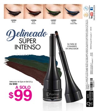 Q00263Bouquet20Campaña11$50.00
SALUDESBELLEZA
www
.yrasesoras.co
m.mx
Campaña11vigentedel2al22deagostode2016y/ohastaagotarexistencias.LospreciosenestaCampañaincluyenel16%deI.V.A.
Estospreciosnoincluyenimpuestosestatales.Realizó:Mercadotecnia,YvesRocherdeMéxicoS.A.deC.V.ParausoexclusivodesusAsesoras
deBelleza.
SíguenosenFlormarMéxico
Q00261Campaña11$4.00
Q00262Bouquet5Campaña11$14.00
SU TAPA SE
CONVIERTE
EN APLICADOR
Delineador de O jos en Gel 2.2 g
De $169
L24907
Forest
Green
L24906
Bole
Brown
L24905
Deep
Ocean Blue
L24904
Black
Delineado
SÚPER
INTENSO
A SOLO
99$
 