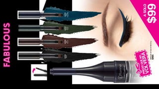 DelineadordeOjosenGel2.2g
$165
ASOLO
$99
L24907
Forest
Green
L24906
Bole
Brown
L24905
Deep
OceanBlue
L24904
Black
SUTAPASE
CONVIERTE
ENUN
PRÁCTICO
APLICADOR
PRECIOQUENO
VOLVERÁ
 