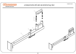 VERSÃO:2018
8
CONJUNTO PÉ DE SUSTENTAÇÃO
3
6
1
5
2
4
7
 