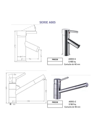 SERIE A005




       PRECIO        A0053-S
                     0.480 kg
                Cartucho de 40 mm




       PRECIO        A0051-C
                     0.969 kg
                Cartucho de 40 mm
 