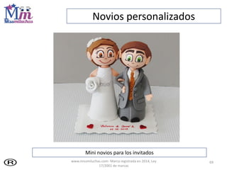 69
Mini novios para los invitados
Novios personalizados
www.missmiluchas.com- Marca registrada en 2014, Ley
17/2001 de marcas
 