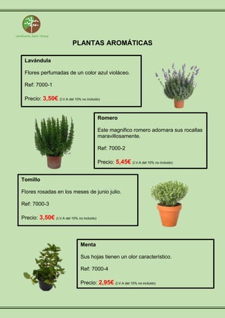 Catálogo plantas