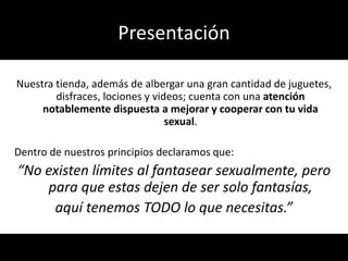 Catálogo Sexshop Placer Sur Franklin