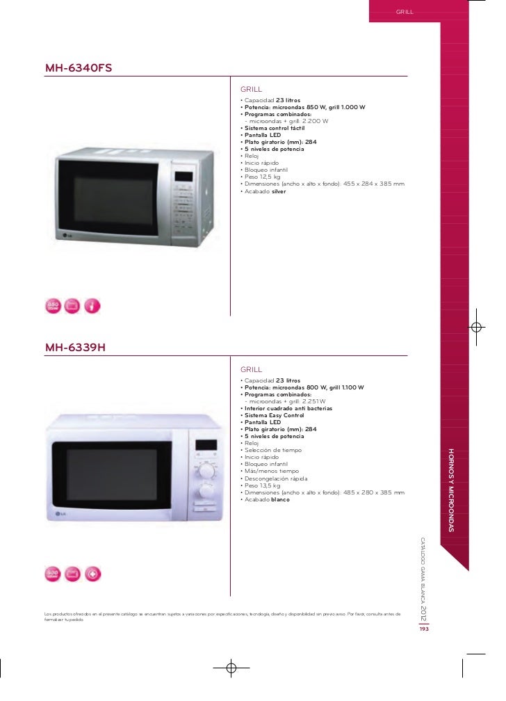Catálogo lg hornos y aspiración 2012
