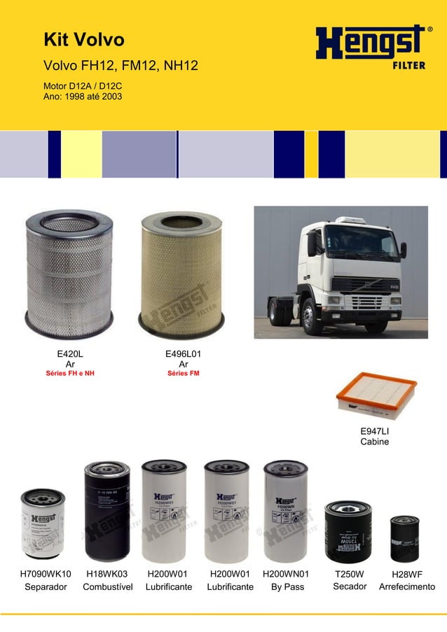 CATÁLOGO HENGST 2015 LINHA PESADA COMPLETO