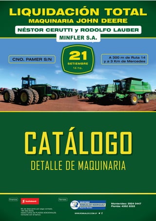 CATÁLOGO
MINFLER S.A.
DETALLE DE MAQUINARIA
CATÁLOGO
 