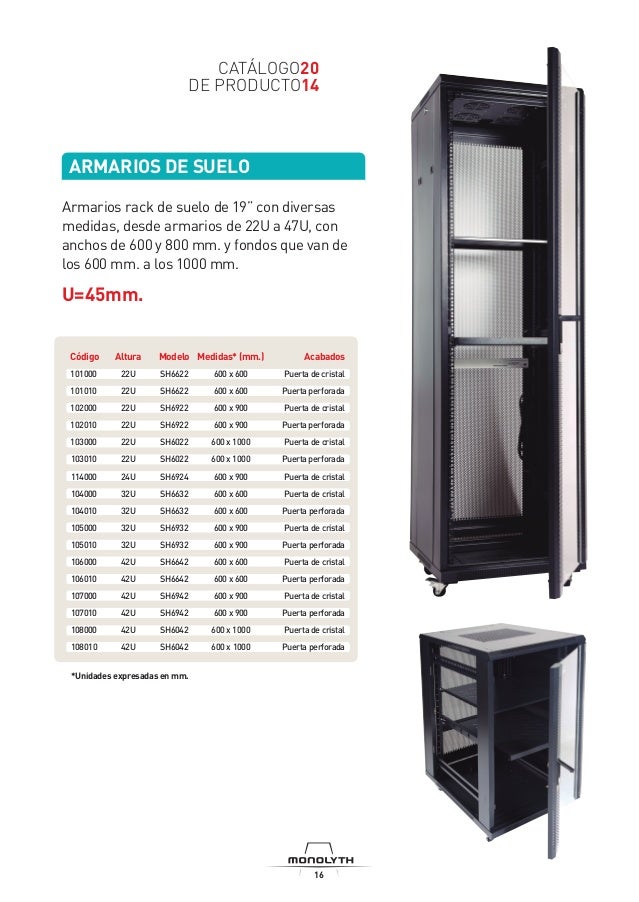 Catalogo Monolyth Armarios Rack 19 pulgadas Octubre 2014 Adesivo Para Vaga De Deficiente ~ Catalogo Monolyth Armarios Rack 19 pulgadas Octubre 2014