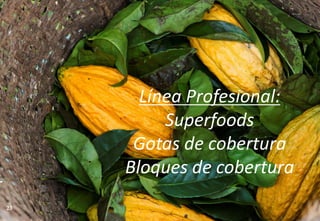 Línea Profesional:
Superfoods
Gotas de cobertura
Bloques de cobertura
23
 