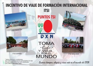 INCENTIVO DE VIAJE DE FORMACIÓN INTERNACIONAL
ITSI
PUNTOS TSI
49
 