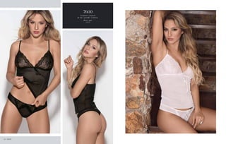 Conjunto camiseta
de tul y puntilla. Colaless.
Blanco - negro.
1 / 2 / 3
7600
24 SIGRY
 