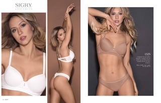 Conjunto de microfibra
fantasía. Corpiño soft sin
push up con dije perla y
espalda diseño de tiras.
Colaless.
Blanco - frutilla - negro - nougat.
95 / 100 / 105 / 110
1325
62 SIGRY
 