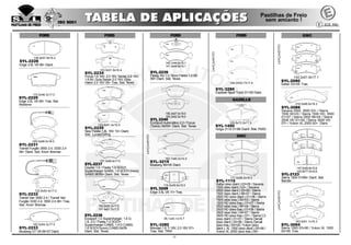 17
165.0x68.0x18.0
SYL-2231
Transit Furgão 3550 2.4, 3330 2.4
06> Diant. Sist. Knorr Bremse
162.5x54.2x17.0
SYL-2233
Mustang GT V8 06>07 Diant.
122.9x54.4x17.0
SYL-2232
Transit Van 3550 2.4 / Transit Van
Furgão 3330 2.4, 3550 2.4 06> Tras.
Sist. Knorr Bremse
123.0x51.8x16.4
SYL-2234
Focus 1.6 16V, 2.0 16V, Sedan 2.0 16V,
1.6 8V, Guia Sedan 2.0 16V, Ghia
Hatch 2.0 16V 05> Tras. Sist. Teves
125.6x51.4x16.5
SYL-2235
New Fiesta 1.6L 16V 10> Diant.
Sist. Lucas/Girling
216.0x66.6x18.2
SYL-2086
Savana 2500, 3500 03> / Sierra
1500 00>03 / Sierra 1500 HD, 3500
01>07 / Sierra 2500 99>04 / Sierra
2500 HD 01>04 / Sierra 3500 HD
07> / Yukon XL 2500 00> Diant.
LANÇAMENTO
FORD
110.5x46.3x17.0
SYL-2229
Edge 3.5L V6 08> Tras. Sist.
Akebono
FORDFORD
151.3x46.4x17.5
SYL-2237
Courier 1.6 / Fiesta 1.0 SOCH
Supercharger S/ABS, 1.6 SOCH (novo)
S/ABS 06/09> Diant. Sist. Teves
129.8x72.0x17.5
SYL-1450
Volga 3110 01/96 Diant. Sist. FMSI
GAZELLE
142.2x51.9x17.1
SYL-2080
Safari 03>05 Tras.
FORD
150.2x58.3x17.5
151.4x61.7x17.5
SYL-2238
Ecosport 1.0 Supercharger, 1.4 D,
1.6, 2.0 / Fiesta 1.0 SOCH
Supercharger C/ABS, 1.4 D C/ABS,
1.6 SOCH (novo) C/ABS 04/09
Diant. Sist. Teves
95.1x43.1x15.7
SYL-3280
Mondeo 1.6 Ti 16V, 2.0 16V 07>
Tras. Sist. TRW
116.5x49.6x18.0
SYL 3249
Edge 3.5L V6 11> Tras.
177.0x58.2x18.3
SYL-1115
Safari (eixo diant.) 03>05 / Savana
1500 (eixo diant.) 03> / Savana
2500 (eixo diant.) 03>05 / Sierra
1500 (eixo diant.) 99>07 / Sierra
2500 HD (eixo diant.) 01>06 / Sierra
1500 (eixo tras.) 00>03 / Sierra
1500 HD (eixo tras.) 01>07 / Sierra
2500 (eixo tras.) 99>04 / Sierra
2500 HD (eixo tras.) 01>06 / Sierra
3500 (eixo tras.) 04>07 / Sierra
3500 HD (eixo tras.) 07> / Sierra C3
(eixo diant.) 01>01 / Sierra Denali
(eixo diant.) 02>06 / Sierra Denali
(eixo tras.) 04>05 / Yukon (eixo
diant.), XL 1500 (eixo diant.) 00>06 /
Yukon XL 2500 (eixo tras.) 00>
LANÇAMENTO
183.9x61.1x16.3
SYL-3094
Sierra 1500 03>06 / Yukon XL 1500
00>06 Tras.
140.1x44.5x16.1
141.3x44.5x16.1
SYL-2239
Fiesta, Ka 1.0, Novo Fiesta 1.0 05/
09> Diant. Sist. Teves
156.3x67.0x18.0
155.2x62.5x18.0
SYL 2240
EcoSport Automático 2.0 / Focus
(Todos) 09/09> Diant. Sist. Teves
GMC
GMC
LANÇAMENTO
147.5x59.8x15.8
125.8x77.0x16.6
SYL-2123
Sierra 1500 01/99> Diant. Sist.
Bendix
138.9x57.9x18.2
SYL-2228
Edge 3.5L V6 08> Diant.
183.7x60.4x15.0
SYL-3219
Mustang 99>05 Diant.
154.0X53.7X17.4
SYL-3285
Explorer Sport Track 01>05 Diant.
LANÇAMENTO
 