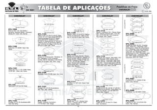 06
CHEVROLET CHEVROLET
175.0x88.0x17.0
SYL-1106
Silverado Turbo HD 99> Diant. Sist. Teves
SYL-1099
Pick-up D20, C20, A20 08/94> /
Bonanza, Veraneio 08/94> / Silverado
(Brasil) 97> Diant. Sist. Bendix
151.3x49.8x16.2
SYL-1100
Astra (Aro 13”) 09/98> Diant. Sist.
Teves
163.8x77.4x16.7
113.6x57.7x17.8
SYL-1107
Omega CD 3.8 V6 (Australiano)
99> Tras. Sist. Girling
14.5
78.3x64.2x15.4
SYL-1108
Opala, Caravan,Comodoro
71>76 Diant. Sist. Varga
160.0x63.0x17.7
177.0x62.0x17.7
SYL-1101
Astra (Aro 14”), 1.7 TD 11/98>/Astra
2.0 8V 99> Diant. Sist. Teves
156.4x52.5x17.0
156.4x62.1x17.0
SYL-1109
Meriva 1.8Aro 14” 02>03/10 / Meriva
1.4Aro 14” 09>03/10 / Zafira 2.0 8V
Aro 14” 02>03/10 Diant. Sist. Teves
152.5x72.9x14.5
SYL-1110
Blazer 2.8 Todos 82>93 / Blazer
SS10/TT10 4.3 86>97 / Blazer 5.7
Todos 83>88 / Blazer Diesel 6.2
82>84 / Camaro Z-28 E, 2.8, 3.1,
3.8, 4.1, 5.7 81>92 / Malibu
Todos 78>83 S10 Pick-Up
(Americana) 83> / Sonoma 94>
Diant. Sist. Bendix
123.0x66.0x13.5
110.0x55.1x14.0
SYL-1370
Traker 5P 2.0 TD 4x4 01> Diant.
Sist. Sumitomo
216.0x66.6X18.2
SYL-2086
Avalanche 2500 02>06 / Express
2500, 3500 03> / Silverado 1500
(Americana), 2500 HD (Americana)
01> / Silverado 1500 HD (America-
na) 01>07 / Silverado 2500 (Ameri-
cana) 99> 04 / Silverado 3500
(Americana) 01>04 / Silverado 3500
(Americana) 04> / Silverado 3500
HD - PBT 12000 (Americana) 07> /
Suburban 2500 00> Diant.
LANÇAMENTO
CHEVROLET
LANÇAMENTO
147.7x61.7x18.0
SYL-1118
Impala VII 3.4 V6, 3.8 V6, 5.7 99>05 /
Impala VII 3.8 03>05 / Trans Sport 3.4
96> / 3.4 V6 04> / 3.4 V6 4WD 01>
Diant. Sist. Wagner
183.0x64.0x15.5
SYL-1103
Omega CD 3.8 V6 (Australiano)99>
Diant.Sist.Girling
131.5x52.5x16.8
SYL-1105
Corsa 1.0, 1.8 (novo) 02> / Montana 1.8
03> / Montana 1.4 8V Conquest,
Combo 08>10 / Montana 1.4 8V Arena,
Sport 10>10 Diant. Sist. TRW / Varga
156.5x78.6x19.5
SYL-1104
Zafira 2.0 8V, 2.0 16V 01>02/10 /Astra
2.0 Aro 15”, 2.0 Turbo Diesel 99>02/10
/AstraAdvantage 05>02/10 / Vectra
(novo) 06>02/10 / Vectra GT, GTS
07>02/10 / Vectra 2.4Aro 17” 06>02/10
/ Meriva 1.8Aro 15” 02>02/10 / Meriva
Joy1.48VAro15”,Maxx1.48VAro15”
09>02/10 Diant. Sist. Teves
151.1x71.5x19.5
95.0x50.8x16.0
SYL-1102
Diplomata91>92Tras.Sist.Varga
142.2x51.9x17.1
SYL-2080
Astro 03>05 Tras.
176.9x62.6x17.4
SYL-2088
Trailblazer 4.2 00>09/01 Diant.
LANÇAMENTO
CHEVROLET
183.4x65.5x15.0
SYL-1112
Blazer 4x2 71>91 / Monte Carlo
76>77 / Camaro 69>81 Diant.
Sist. Kelsey Hayes
198.0x63.4x13.5
SYL-1111
Lumina 3.1i APV 92> Diant. Sist.
Brembo
147.6x67.7x17.3
212.6x66.8x16.00
CHEVROLET
167.0x61.0x15.5
SYL-1114
Blazer Trailblazer 69> / Blazer Base
69> / Blazer Extreme 69> / S10 SS
82> / S10 ZR2 82> S10 Extreme
82> Diant. Sist. Delphi
177.0x58.2x18.3
SYL-1115
Silverado SS (import., eixo diant.) 03>
06 / Silverado 1500 (import., eixo
diant.) 99>07 / Suburban 1500 (eixo
diant.) 00>06 / Suburban 2500 (eixo
tras.) 00> / Tahoe (eixo diant.) 00>06
/ Astro (eixo diant.) 03>05 / Avalanche
1500 4WD (eixo diant.) 03>06
CHEVROLET
148.9x62.0x17.0
SYL-2090
Captiva 2.4 16V, 3.6 V6 24V 06>
Diant. Sist. Mando
147.3x57.2x12.2
125.7x68.1x18.0
SYL-2087
Lumina APV 3.1 08/89>07/96
Diant. Sist. Bendix
LANÇAMENTO
 