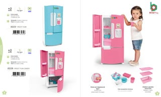 0229 . FROST FUN CANDY
Caixa master
Caixa com Lâmina
1Unidade por caixa
Brinquedo Tamanho:27x25x77cm
Peso Peso líquido 3,328kg
0223 . FROST FUN
Caixa master
Caixa com Lâmina
1Unidade por caixa
Brinquedo Tamanho:27x25x77cm
Peso Peso líquido 3,328kg
anos
+3 Com água
Con agua Vídeo
anos
+3 Com água
Con agua Vídeo
7 898664 632407
8
Lançamentos
9
Porta com dispense de
água
Puerta com
dispensador de água
Com acessórios inclusos.
Con accesorios incluídos.
Grades e gavetas
removíveis
Rejillas y cajón
extraíbles
 