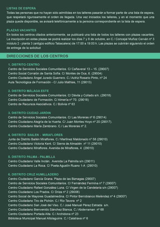 Catálogo talleres  2º módulo 2013